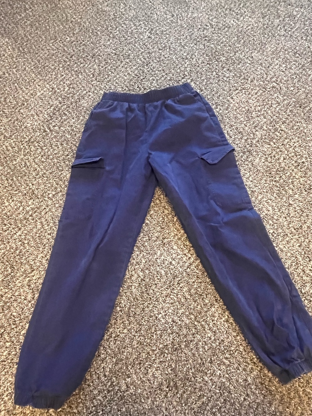 Navy Blue Cargo Jogger Pants